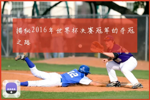 揭秘2016年世界杯决赛冠军的夺冠之路